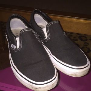 Black slip on vans